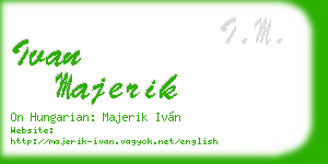 ivan majerik business card